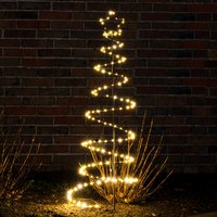 LED Spiral Tannenbaum Garten Deko schwarz - 130 cm - mit 180 LED umwickelt von SPETEBO