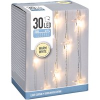 Spetebo - led Sternen Lichtervorhang warm weiß - 100 cm - Weihnachten Fenster Deko Lichterkette Innen von SPETEBO