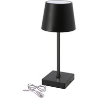 Led Akku Tischleuchte warm weiß - schwarz / wiederaufladbar - Touch Leuchte Nachttischlampe Schreibtischlampe Deko Lampe von SPETEBO