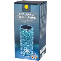 Spetebo - led Akku Touch Leuchte aus Acryl Kristall mit Fernbedienung - 21 x 9 cm - Tischleuchte im Diamond-Design mit Farbwechsel und Dimm Funktion von SPETEBO