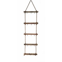 Leiter zum Aufhängen - 5 Ebenen / 15 Haken - 120 x 30 cm - Wand Deko zum Hängen Leiter zum Aufhängen - 5 Ebenen / 15 Haken - 120 x 30 cm - Wand Deko zum Hängen von SPETEBO