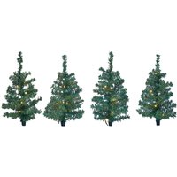 Spetebo - Lichterbäumchen Gartenstecker 50 cm - 4er Set / 40 led - Weihnachts Deko Garten Beleuchtung - Künstliche Tannenbäume beleuchtet led Tanne von SPETEBO
