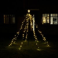 Lichterpyramide mit 400 LED - warm weiß - Licht Kegel mit Stern Spitze - Garten Balkon Terrasse Weihnachts Deko für Außen Lichterpyramide mit 400 LED - warm weiß - Licht Kegel mit Stern Spitze - Garten Balkon Terrasse Weihnachts Deko für Außen von SPETEBO