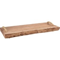 Spetebo - Massivholz Servierplatte 50x20 cm mit 2 Tragegriffen - Holz Servierbrett Serviertablett von SPETEBO