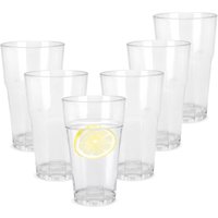 Mehrweg Kunststoff Wasserglas 370 ml kratzfest - 6er Set - Camping Trinkglas wiederverwendbar Mehrweg Kunststoff Wasserglas 370 ml kratzfest - 6er Set - Camping Trinkglas wiederverwendbar von SPETEBO