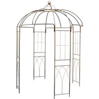 Metall Rosen Pavillon rostbraun - 270 cm - Stahl Rosenbogen Rankgitter Rankhilfe von SPETEBO