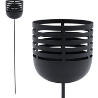Metall Windlicht Gartenstecker schwarz - H 100 cm - Gartendeko Kerzenhalter mit Erdspieß - Garten Beetstecker Blumenbeet Metall Windlicht Gartenstecker schwarz - H 100 cm - Gartendeko Kerzenhalter mit Erdspieß - Garten Beetstecker Blumenbeet von SPETEBO