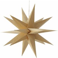 Spetebo - Papier Weihnachtsstern in Holz Optik - 40 cm - Advents Stern Fensterdeko 3D Deko Hänger von SPETEBO
