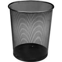 Papierkorb Metall 18 Liter - schwarz - Bürokorb Mülleimer Papiereimer Abfallkorb von SPETEBO