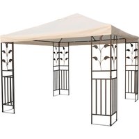 Pavillon Ersatzdach wasserdicht mit PVC Beschichtung 3 x 3 Meter - beige - Universal Pavillondach - Garten Party Pavillon Dach Sonnenschutz von SPETEBO