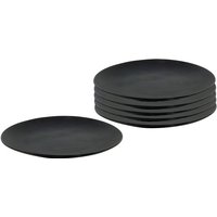 Porzellan Speiseteller 26,5 cm schwarz - 6er Set - Porzellanteller Teller flach von SPETEBO