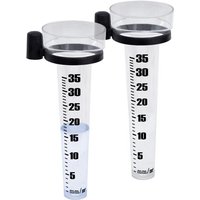 Spetebo - Regenmesser 25 cm mit Skala und Halterung - 2er Set - Niederschlagsmesser aus Kunststoff für Wetterstationen - Wassermengenmesser von SPETEBO