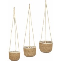 Seegras Blumenampel 3er Set natur - 23 / 20 / 17 cm - Deko Korbset zum Hängen - Pflanzkorb Blumenkorb Pflanztopf Übertopf Hängekorb Aufbewahrungskorb Seegras Blumenampel 3er Set natur - 23 / 20 / 17 cm - Deko Korbset zum Hängen - Pflanzkorb Blumenkorb Pflanztopf Übertopf Hängekorb Aufbewahrungskorb von SPETEBO