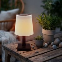Solar Tischleuchte für Außen und Innen - 23 x 12 cm - LED Garten Tischlampe warm weiß von SPETEBO