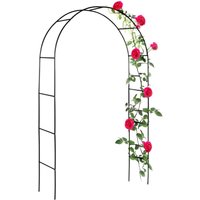 Spetebo - Metall Rosenbogen grün 240 cm - Torbogen Rankgitter Gartenbogen Rankhilfe rund von SPETEBO