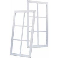 Spetebo - Deko Fensterrahmen shabby weiß - 2er Set - Holz Wand Rahmen zum Dekorieren von SPETEBO