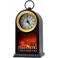 Spetebo - led Flammen Effekt Kamin mit Uhr - 25 cm - Deko Elektrokamin mit Timer und usb Anschluss von SPETEBO