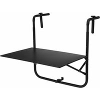 Metall Balkontisch schwarz 60 x 43 cm - ambiance - Balkon Hänge Klapp Tisch von SPETEBO