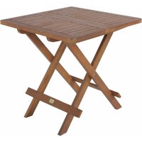 Spetebo - Akazien Gartentisch geölt - 50cm - Holz Klapp Beistell Bistro Tisch massiv natur von SPETEBO