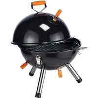 Spetebo - Mini Kugelgrill schwarz - 40 x 30 cm - Holzhohle Kuppel Tisch Grill klein von SPETEBO