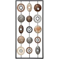 Spetebo - Metall Deko Metall Wandbild - 61cm - Wand Schmuck Objekt Kupfer Gold Wandspiegel von SPETEBO