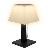 2in1 Solar und Akku Tischleuchte für Außen und Innen - 28 cm - led Tischlampe mit 3 Helligkeitsstufen in warm weiß - Garten Deko Beleuchtung von SPETEBO
