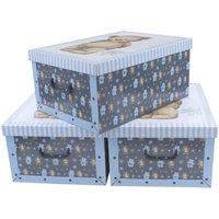 Spetebo - 3er Set Aufbewahrungsbox mit Deckel je 51 x 37 cm - Teddy Bär - Stapelbox aus Pappe mit Griffen 45 Liter - Organizer Storage Box Allzweck Spetebo - 3er Set Aufbewahrungsbox mit Deckel je 51 x 37 cm - Teddy Bär - Stapelbox aus Pappe mit Griffen 45 Liter - Organizer Storage Box Allzweck von SPETEBO