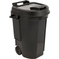 Spetebo - Abfallcontainer 110 l mit Deckel - fahrbar mit Rollen - Stabile und robuste Abfalltonne in schwarz von SPETEBO