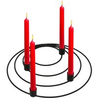 Spetebo - Adventskranz schwarz aus Metall Ringen - 29 cm - Kerzenständer für 4 Stabkerzen - Weihnachten Advent Deko Tafelkerzen Kerzenleuchter Spetebo - Adventskranz schwarz aus Metall Ringen - 29 cm - Kerzenständer für 4 Stabkerzen - Weihnachten Advent Deko Tafelkerzen Kerzenleuchter von SPETEBO