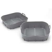 Spetebo - Airfryer Silikonkorb BPA-frei 20,5 cm wiederverwendbar - 2er Set - Kunststoff Backform für die Heißluftfritteuse - Silikonform von SPETEBO