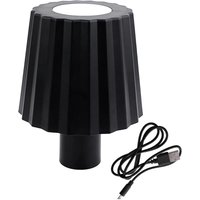 Akku Touch Flaschenleuchte geriffelt 14 x 10 cm - schwarz - Flaschenlicht warm und kalt weiß zum Aufstecken - Deko Flaschen Lampe Tischleuchte von SPETEBO