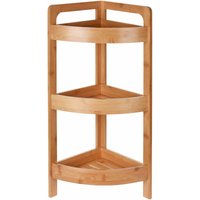 Spetebo - Bambus Badezimmer Regal - 61 cm - Eckregal Holz Standregal Bad Regal Holzregal von SPETEBO