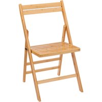 Bambus Klappstuhl natur - 78 x 44 cm - Küchen Stuhl klappbar aus fsc Holz - klassischer Holzstuhl für den Hausgebrauch von SPETEBO