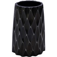 Spetebo - Aluminium Blumenvase schwarz - gerade / 18 cm - Alu Tisch Deko Blumen Vase Metall von SPETEBO