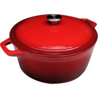 Spetebo - Gusseisen Bräter rot ø 24 cm - 3,5 Liter - Eisen Schmortopf Kochtopf Grill Topf Spetebo - Gusseisen Bräter rot ø 24 cm - 3,5 Liter - Eisen Schmortopf Kochtopf Grill Topf von SPETEBO