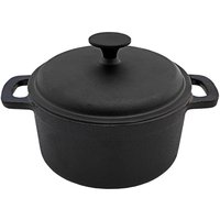 Spetebo - Gusseisen Topf mit Deckel 20 cm - Grilltopf Eisentopf Kochtopf Schmortopf Bräter von SPETEBO
