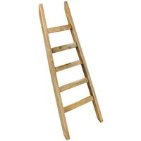 Spetebo - Holz Dekoleiter konisch mit 5 Sprossen - 80 x 29 cm - Mini Leiter im Landhaus Design Spetebo - Holz Dekoleiter konisch mit 5 Sprossen - 80 x 29 cm - Mini Leiter im Landhaus Design von SPETEBO