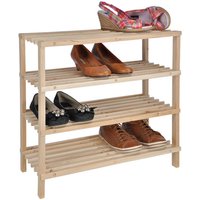 Spetebo - Holz Schuhregal für 8 Paar Schuhe - 54 x 52 x 26 cm - Schuhablage mit 4 Etagen - Schuhschrank Schuhständer Nischen Regal Flur Organizer von SPETEBO