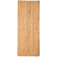 Jute Teppich handgewebt natur - rechteckig / 200 x 80 cm - Bodenmatte Läufer Fußmatte ethno boho Style von SPETEBO