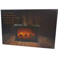 Spetebo - Kaminlaterne 30 cm mit tanzenden led Flammen - Kaminfeuer led Flammeneffekt led Kamin Feuer Laterne von SPETEBO