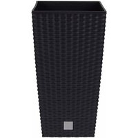Spetebo - Kunststoff Pflanztopf mit Einsatz - 42 cm Rattan Übertopf Blumentopf Blumenkübel von SPETEBO