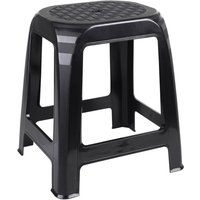 Spetebo - Kunststoff Tritthocker schwarz Belastbarkeit bis 120 kg - 46 x 41 cm - Küchen und Badezimmer Hocker hoch - Sitzhocker Haushaltshilfe von SPETEBO
