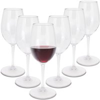 Spetebo - Mehrweg Kunststoff Weinglas 330 ml kratzfest - 6er Set - Camping Weinkelch wiederverwendbar - Weinkelch für Rotwein Weißwein Stielglas Spetebo - Mehrweg Kunststoff Weinglas 330 ml kratzfest - 6er Set - Camping Weinkelch wiederverwendbar - Weinkelch für Rotwein Weißwein Stielglas von SPETEBO