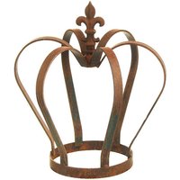 Metall Krone rost- 29 x 21 cm - Gartenkrone Garten Dekoration Teelichthalter von SPETEBO
