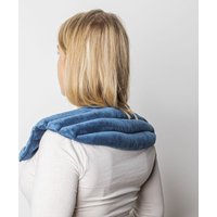 Spetebo - Nacken Wärmekissen blau - 42 x 30 cm - Körnerkissen Schulterwärmer Nackenwärmer Nierenwärmer Rückenwärmer für die Mikrowelle von SPETEBO
