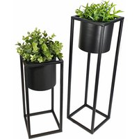 Pflanztopf rund auf Ständer 2er Set - 1x 35cm + 1x 50 cm - Blumentopf Pflanzen Ständer von SPETEBO