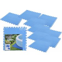 Spetebo - Pool Unterlage 50x50 cm in blau - 9 Stück / 2,13 m² - Bodenschutz Matte Unterlegmatte mit Stecksystem - Fitnessmatte Spielmatte von SPETEBO