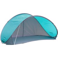 Pop Up Strandmuschel türkis mit Tragetasche - 210 x 110 cm - Strand Zelt selbstaufstellend mit uv 50+ Schutz - Windschutz Sichtschutz Garten Picknick von SPETEBO