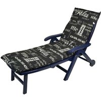 Spetebo - Sonnenliegen Polsterauflage Lifestyle - 195 x 60 cm - Universal Kissen für Gartenliegen - Liegestuhl Auflage Deckchair Liegekissen von SPETEBO