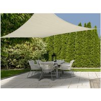 Spetebo - Sonnensegel 3 x 3 m mit uv 50+ Schutz - Viereck / natur - Sonnenschutz Segel inklusive Befestigungsseilen von SPETEBO